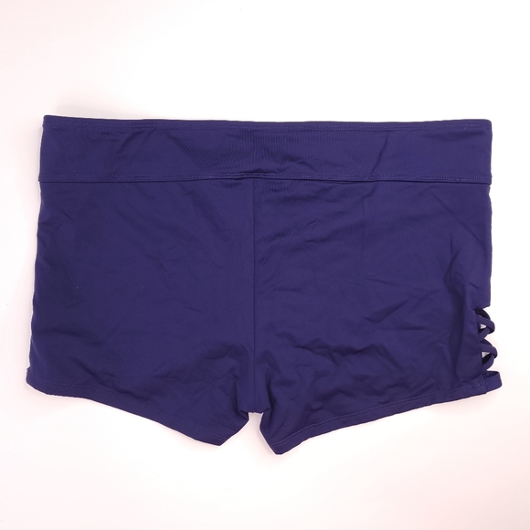 Kona Sol Navy Blue High Coverage Boyshorts L - Picture 4 of 8